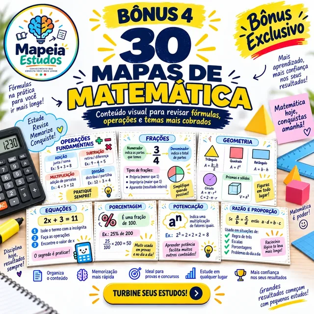 Bônus 30 Mapas de Matemática