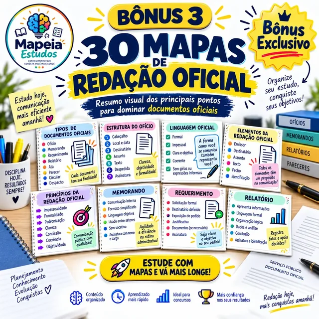 Bônus 30 Mapas de Redação Oficial