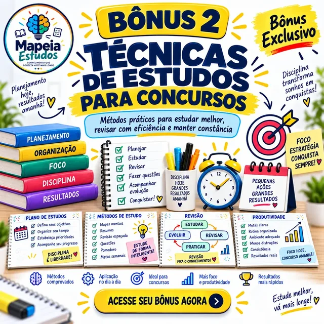 Bônus Técnicas de Estudos para Concursos